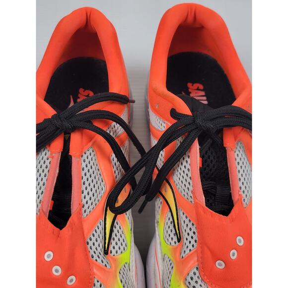 Saucony Grid Web White/Citron Vizired Orange S70466-7 Mens 9.5 Athletic Shoes‎ - Picture 5 of 8